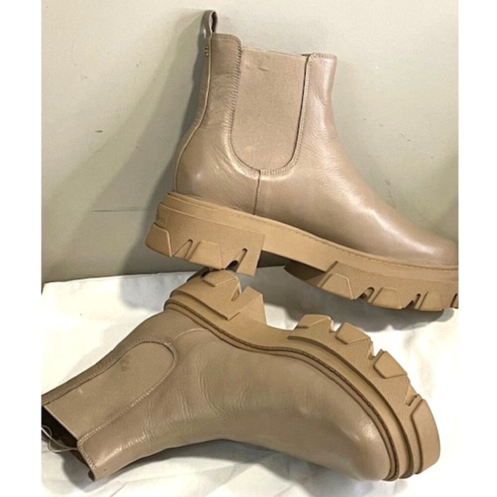 Sam Edelman Daelyn Tan Chunky Festival Lug Heel Leather Ankle Boots Mens Sz 11